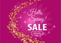 Hello spring sale banner