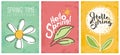 Hello spring seasonal banners collection Royalty Free Stock Photo
