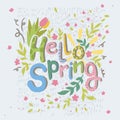 Hello spring, seasonal blooming and flora decor
