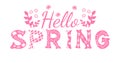 Hello spring vector greetings design Royalty Free Stock Photo