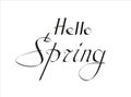 Hello Spring vector illustration on white background. Hand lettering for inspirational poster, card etc. Motivational quote Royalty Free Stock Photo