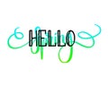 Hello Spring vector lettering design layout. Seasonal greetings, happy time Royalty Free Stock Photo