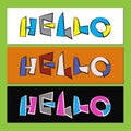 Hello - stylized color text