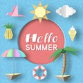 Hello Summer Art Background