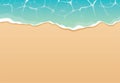 Hello summer beach top view travel and vacation background. Use for banner template, greeting card, invitation, sea and sand Royalty Free Stock Photo