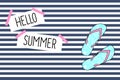 Hello summer card.