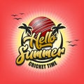 Hello summer. Cricket time Royalty Free Stock Photo