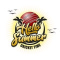 Hello summer. Cricket time Royalty Free Stock Photo