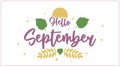 Hello summer day on september illustration vector