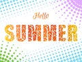 Hello SUMMER. Decorative Font made in swirls and floral elements