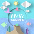 Hello Summer. Design Vector Illustrations