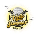 Hello summer. Golf time Royalty Free Stock Photo