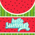 Hello summer greeting card Royalty Free Stock Photo