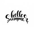 Hello Summer handwritten lettering