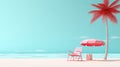 Hello summer holiday beach vacation theme horizontal banner. Royalty Free Stock Photo