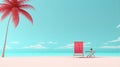 Hello summer holiday beach vacation theme horizontal banner. Royalty Free Stock Photo