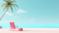 Hello summer holiday beach vacation theme horizontal banner. Royalty Free Stock Photo