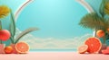 Hello summer holiday beach vacation theme horizontal banner. Royalty Free Stock Photo