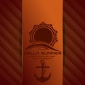 Hello Summer logo. Vector illustration Royalty Free Stock Photo