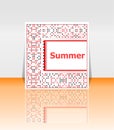 Hello summer poster. summer background Royalty Free Stock Photo