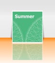 Hello summer poster. summer background. Effects poster, frame. Happy holidays card, happy vacation card Royalty Free Stock Photo