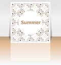 Hello summer poster. summer background. Effects poster, frame. Happy holidays card, happy vacation card Royalty Free Stock Photo