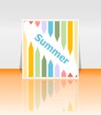 Hello summer poster. summer background. Effects poster, frame. Happy holidays card, happy vacation card. Enjoy your summer. Royalty Free Stock Photo
