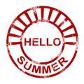 Hello Summer Stamp Royalty Free Stock Photo