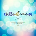 Hello summer, summertime blurred background