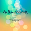 Hello summer, summertime blurred background