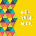 Hello summer super colorful design