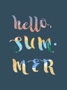 Hello summer super colorful design