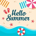 Hello summer vector