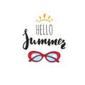 Hello Summer. Vector Inspirational Summer