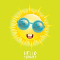 Hello Summer. vector summer smiling sun