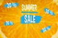 Hello Summer, Vibrant Summer Sale Inscription With Exciting Discounts on Sunny Background