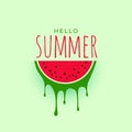 Hello summer watermelon background design