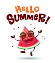 Hello Summer! Watermelon character.