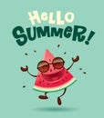 Hello Summer! Watermelon character.