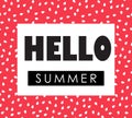 Hello Summer. Watermelon seeds background. Royalty Free Stock Photo