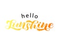 Hello Sunshine brush lettering.