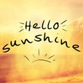 Hello sunshine quote background