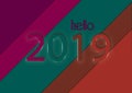 Hello 2019 textured colored background wallpaper