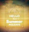 Hello there summer holidays vector Royalty Free Stock Photo