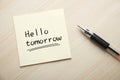 Hello Tomorrow Royalty Free Stock Photo