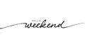 Hello Weekend hand written lettering. Royalty Free Stock Photo