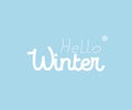 Hello Winter banner or poster. Greeting card Hello Winter