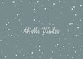 Hello winter flyer template