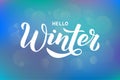 Hello Winter - Hand written lettering phrase