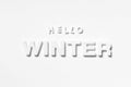 Hello Winter - inscription on white background